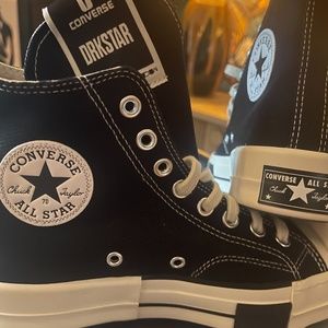 DARKSTAR AUTHENTIC high-top black Converse new in box with receipt